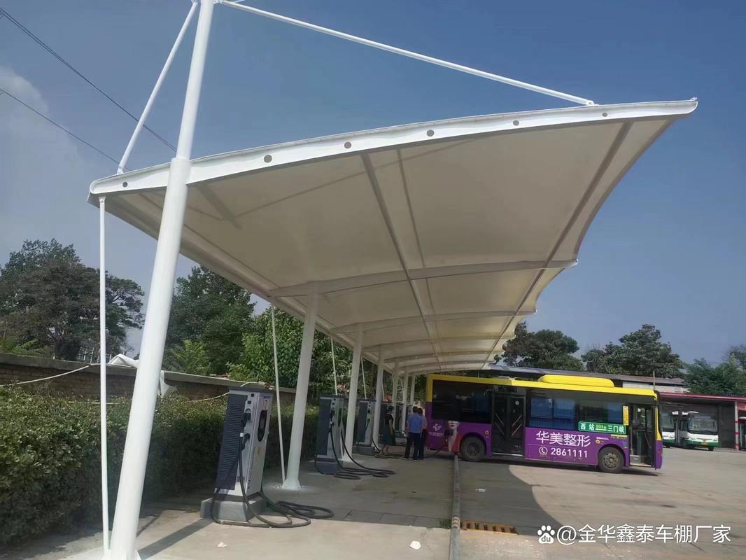 广昌广场公园膜结构景观棚与膜结构车棚 现代城市空间的灵动之选